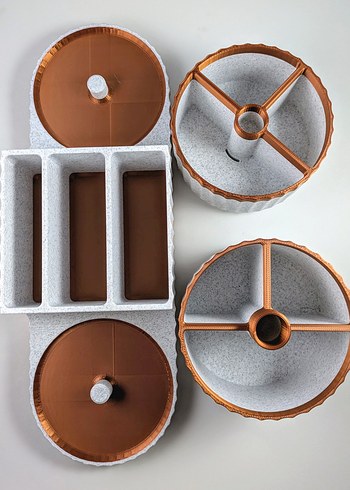 Gri Beyaz Makyaj Organizeri - Görsel 2