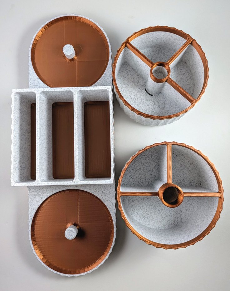 Gri Beyaz Makyaj Organizeri - Görsel 2