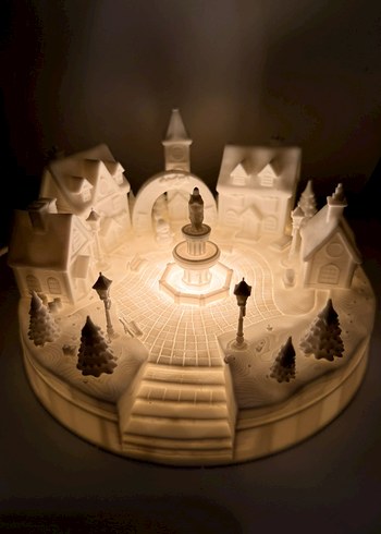 Işıklı Noel Baba ve Kardan Adam Biblo - Görsel 2