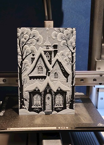 Siyah Beyaz Noel Temalı Duvar Dekoru - Görsel 2