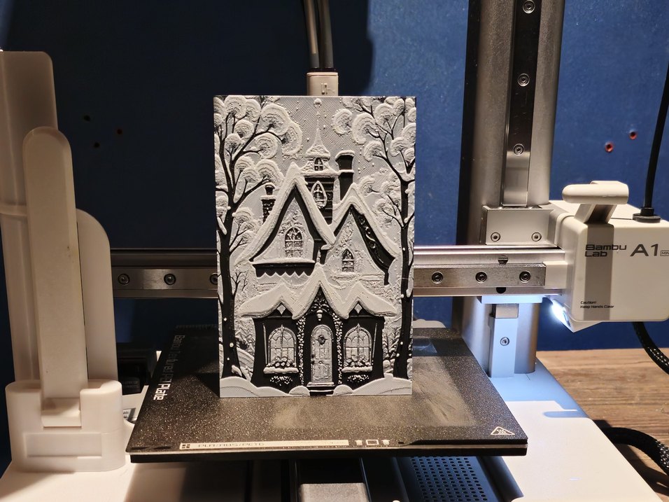 Siyah Beyaz Noel Temalı Duvar Dekoru - Görsel 2