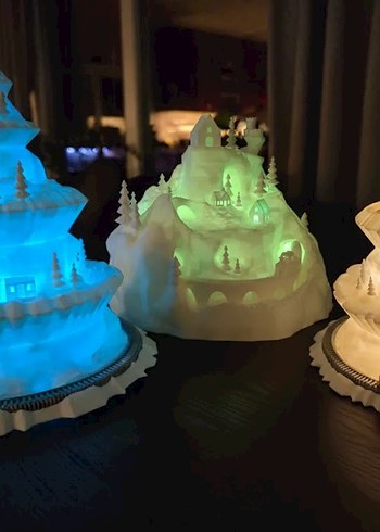 Beyaz Işıklı Dekoratif Mumluk - Görsel 2