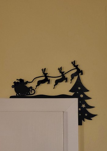 Kırmızı ve Yeşil Yılbaşı Kapı Süsü - Görsel 4