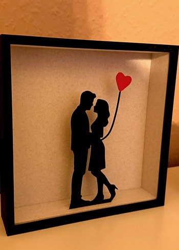 Kalpli Balonlu Aşıklar Dekoratif Figür - Görsel 4