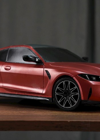 Parlak Kırmızı Oyuncak Araba - Görsel 2