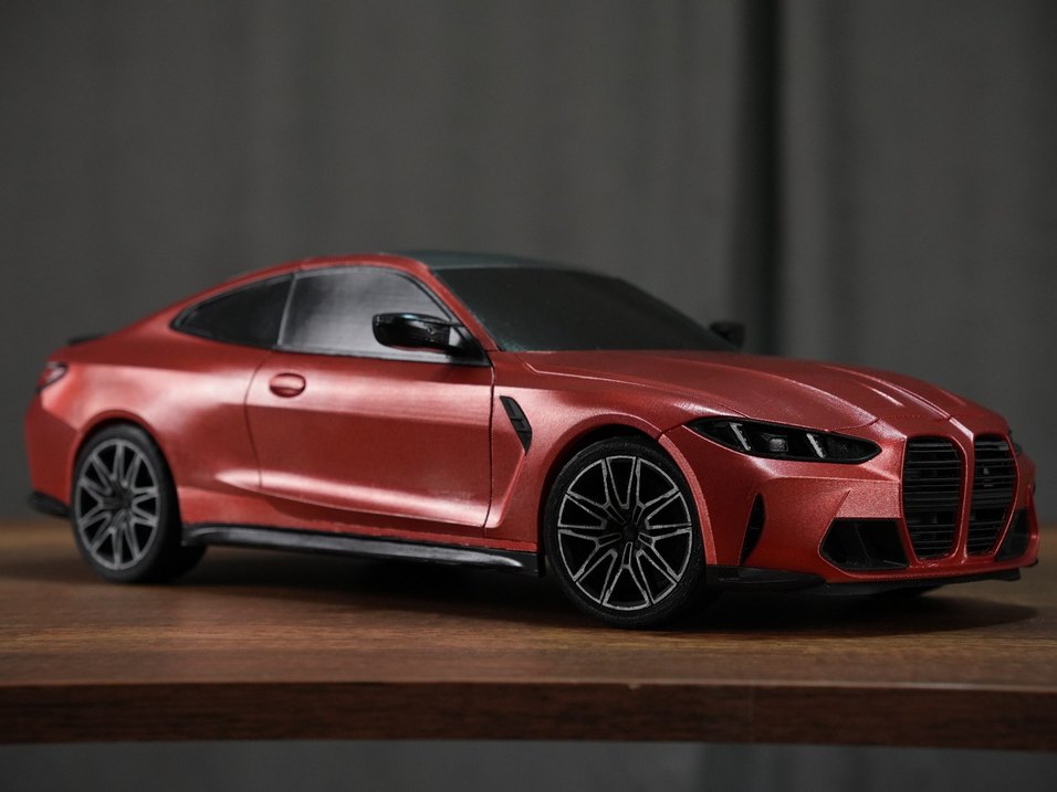 Parlak Kırmızı Oyuncak Araba - Görsel 2