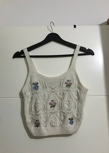diğer Beden Nakışlı Beyaz Bohem Kadın Hırka