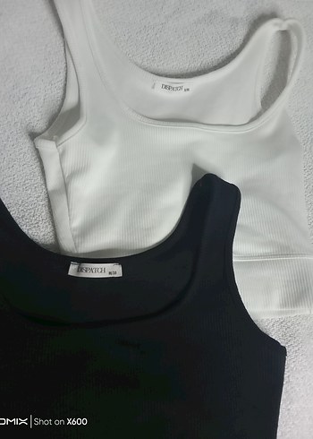 Diğer Beyaz ve Siyah Mini Askılı Atlet 3lü set