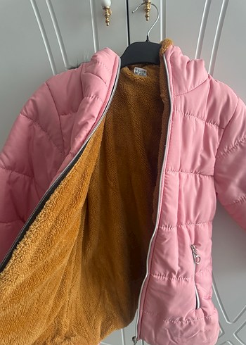 Kız Çocuk Pembe Fermuarlı Mont - Görsel 3