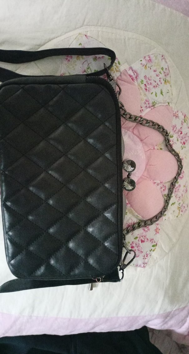 Kilitli Siyah Kadın Deri Çanta - Görsel 2