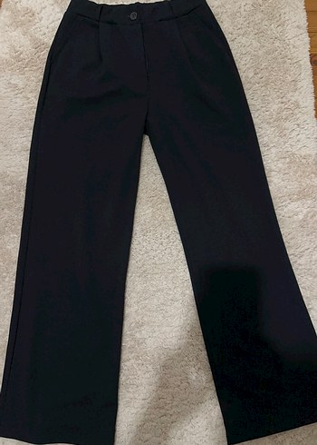 Diğer Siyah Kadın Kumaş Pantolon Midi Boy