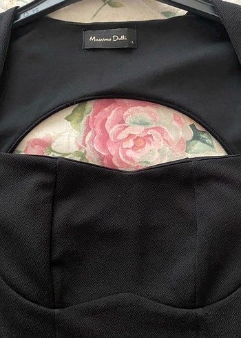 Massimo Dutti Siyah dekolteli elbise