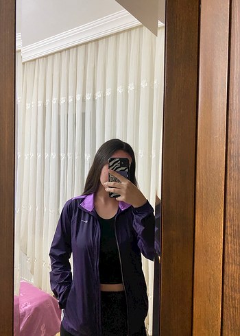 Mor Nike kadın İnce Yağmurluk - Görsel 8