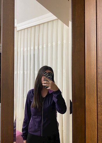 Mor Nike kadın İnce Yağmurluk - Görsel 7