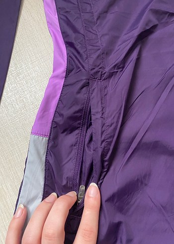 Mor Nike kadın İnce Yağmurluk - Görsel 5