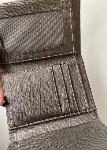 Gri Deri Kadın Cüzdanı Polo Marka - Görsel 2