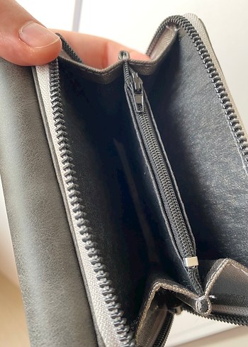 Gri Deri Kadın Cüzdanı Polo Marka - Görsel 4