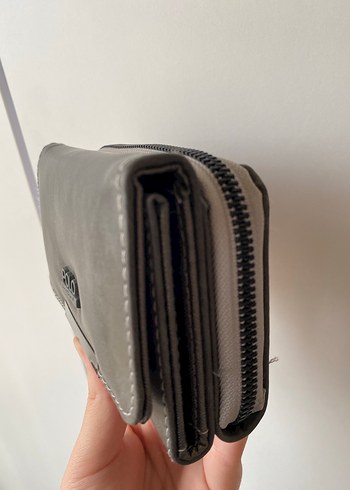 Gri Deri Kadın Cüzdanı Polo Marka - Görsel 6