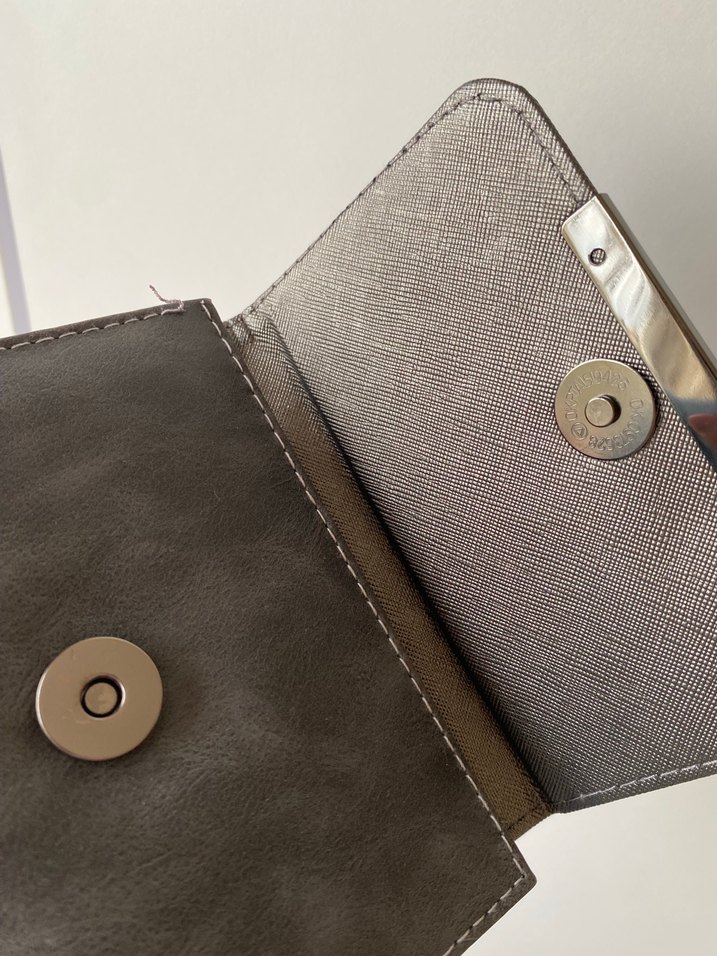 Gri Deri Kadın Cüzdanı Polo Marka - Görsel 5