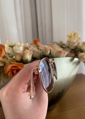 Şeffaf Bej Kadın Güneş Gözlüğü - Görsel 5