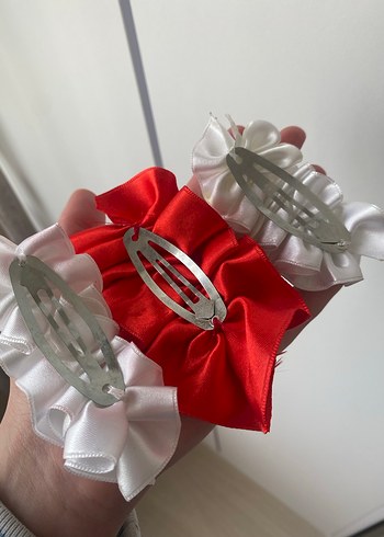 İnce Saten Kadın Saç Tokası Seti - Görsel 2