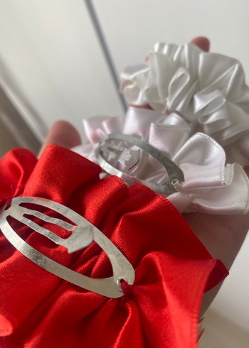 İnce Saten Kadın Saç Tokası Seti - Görsel 3