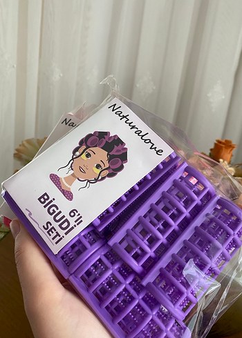 Naturalove 6'lı Pembe Bigudi Seti - Görsel 3