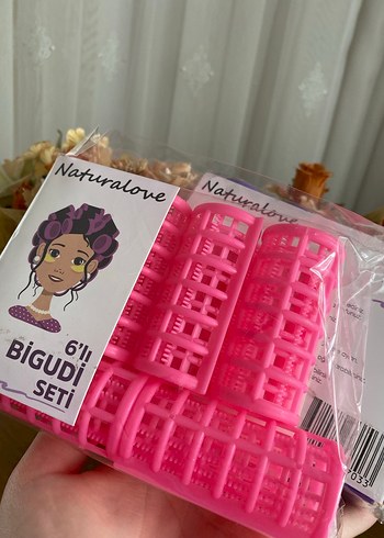 Naturalove 6'lı Pembe Bigudi Seti - Görsel 2