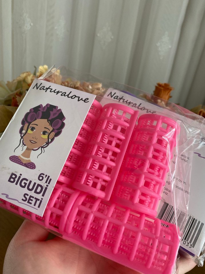 Naturalove 6'lı Pembe Bigudi Seti - Görsel 2