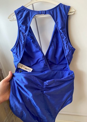 Saks Drapeli Derin V Yaka Mayo - Görsel 4