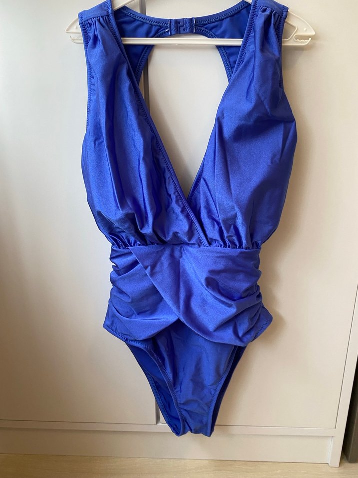 Saks Drapeli Derin V Yaka Mayo - Görsel 3