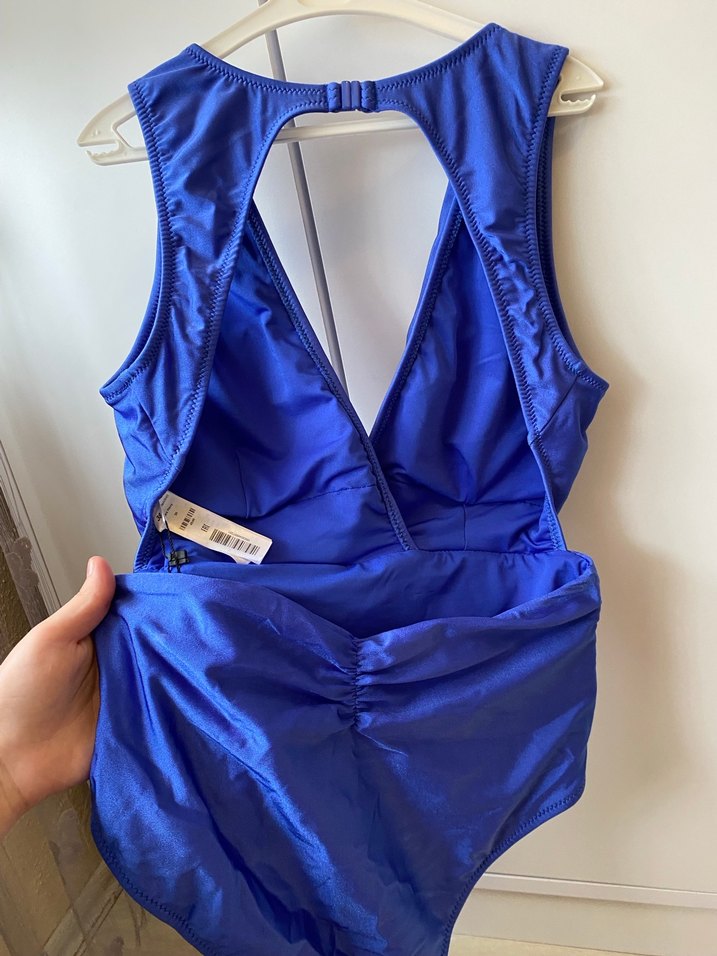 Saks Drapeli Derin V Yaka Mayo - Görsel 4