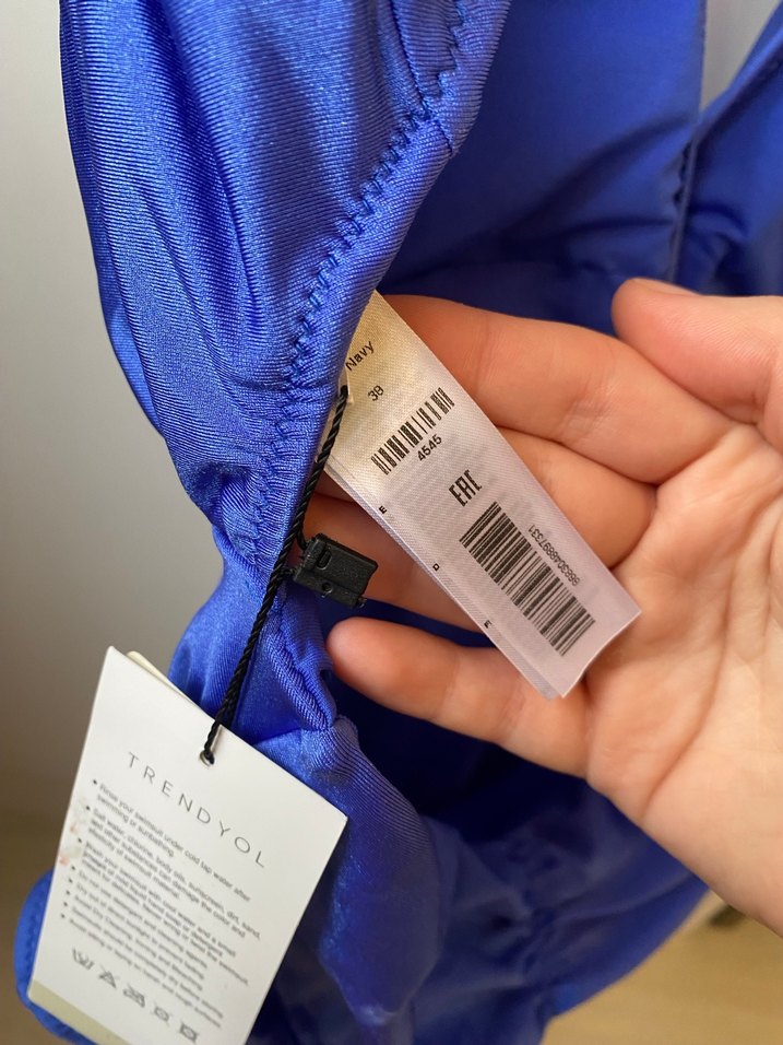 Saks Drapeli Derin V Yaka Mayo - Görsel 5