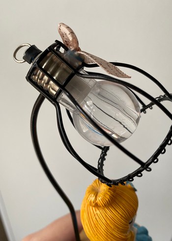 Işıklı Mavi Elbiseli Dekoratif Kız Biblosu - Görsel 3