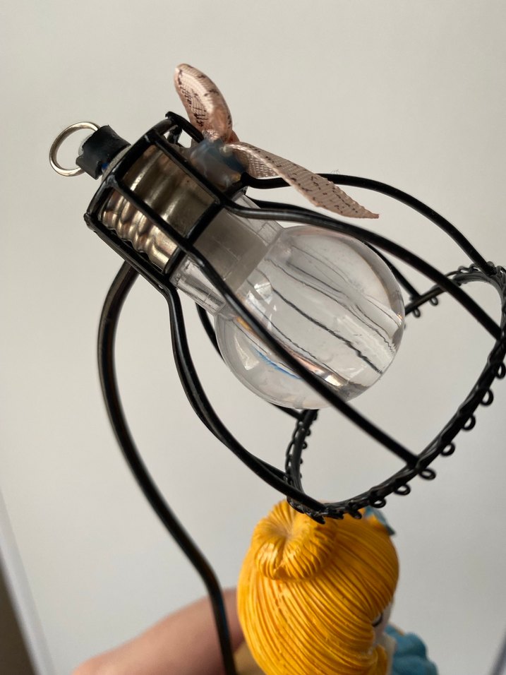 Işıklı Mavi Elbiseli Dekoratif Kız Biblosu - Görsel 3