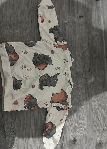 Uzun Kollu Baskılı Triko Bebek Kız Takımı - Görsel 3