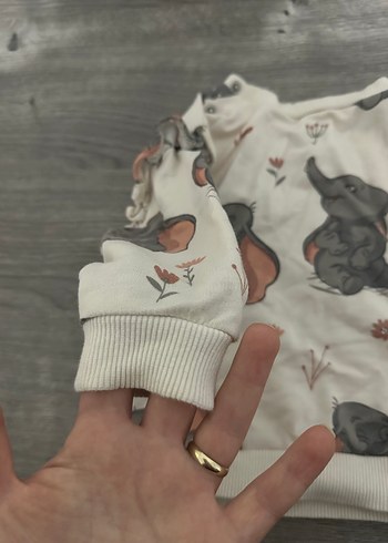 Uzun Kollu Baskılı Triko Bebek Kız Takımı - Görsel 4