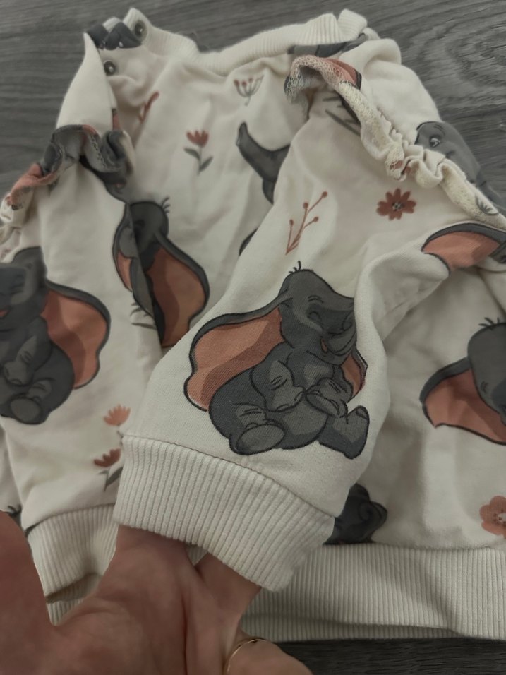 Uzun Kollu Baskılı Triko Bebek Kız Takımı - Görsel 5