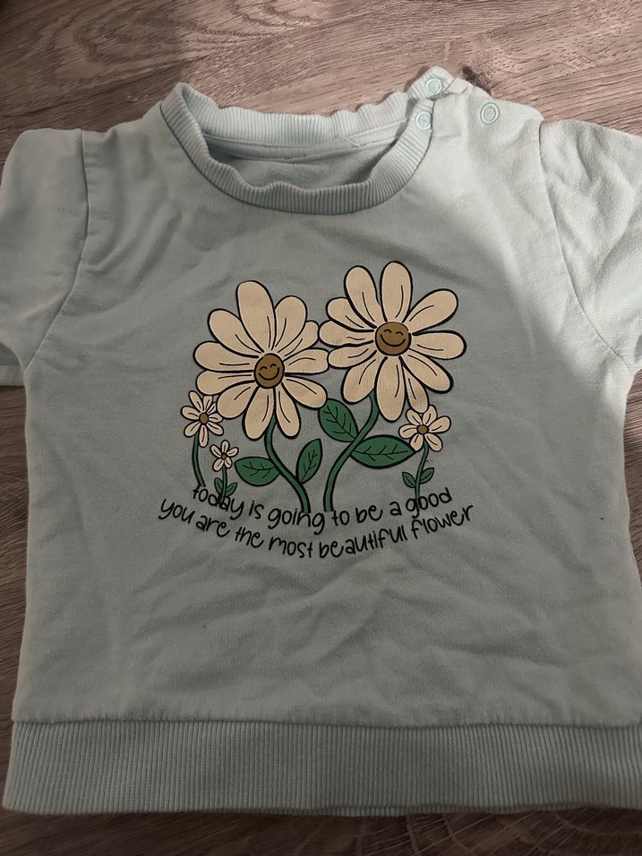 Kız Çocuk Yeşil Baskılı Sweatshirt - Görsel 3