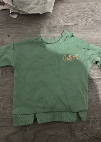 Kız Çocuk Gri Nakışlı Örgü Sweatshirt - Görsel 5