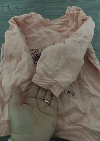 Kız Çocuk Pembe Baskılı Pamuklu Sweatshirt - Görsel 4