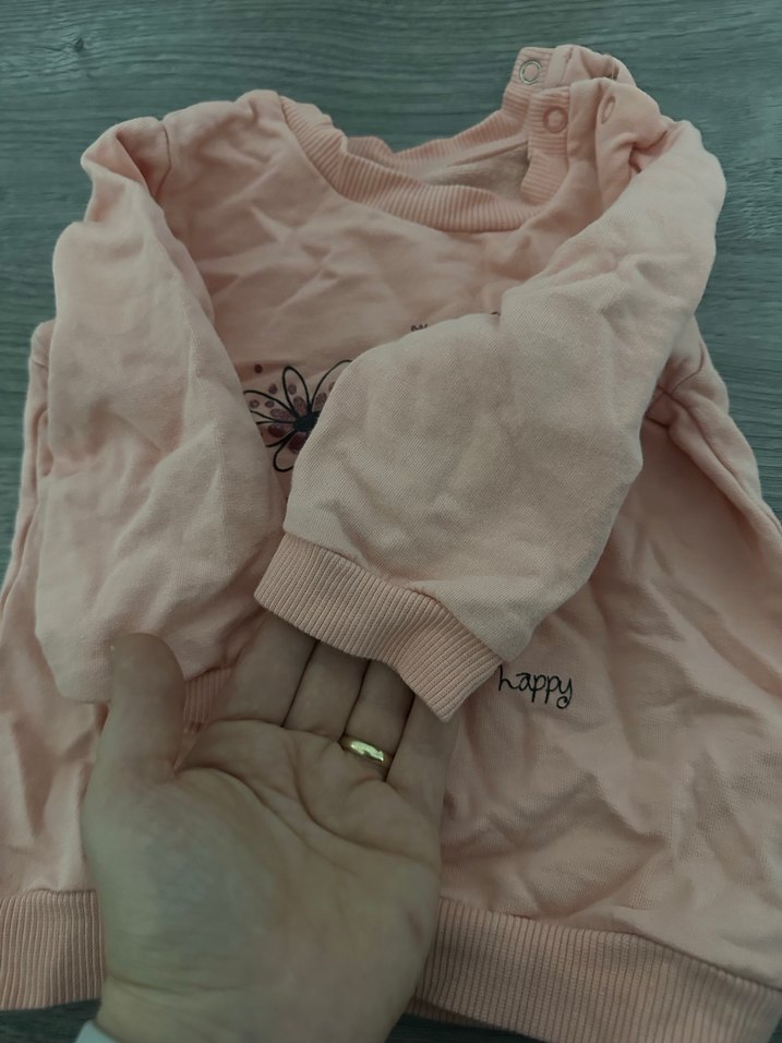 Kız Çocuk Pembe Baskılı Pamuklu Sweatshirt - Görsel 4