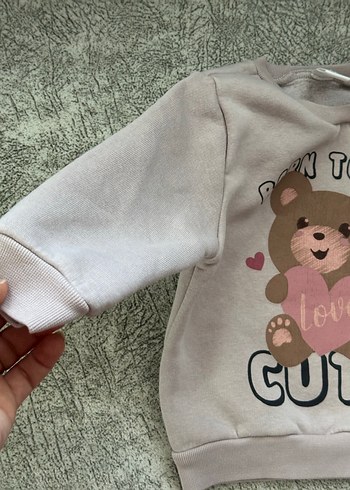 Kız Çocuk Gri Baskılı Sweatshirt - Görsel 6