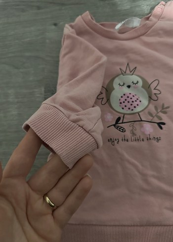 Kız Çocuk Bej Basic Sweatshirt - Görsel 4