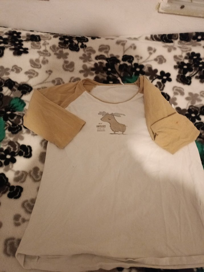 Beyaz Baskılı Hamile Tişörtü - Görsel 3