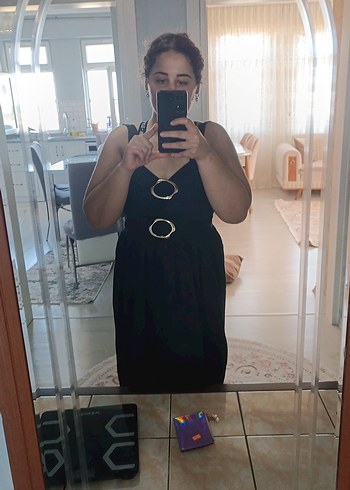 xl Beden siyah Renk Siyah Askılı Uzun Elbise