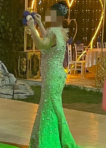 Muhteşem Işıl Işıl İthal Taşlı Abiye - Görsel 6