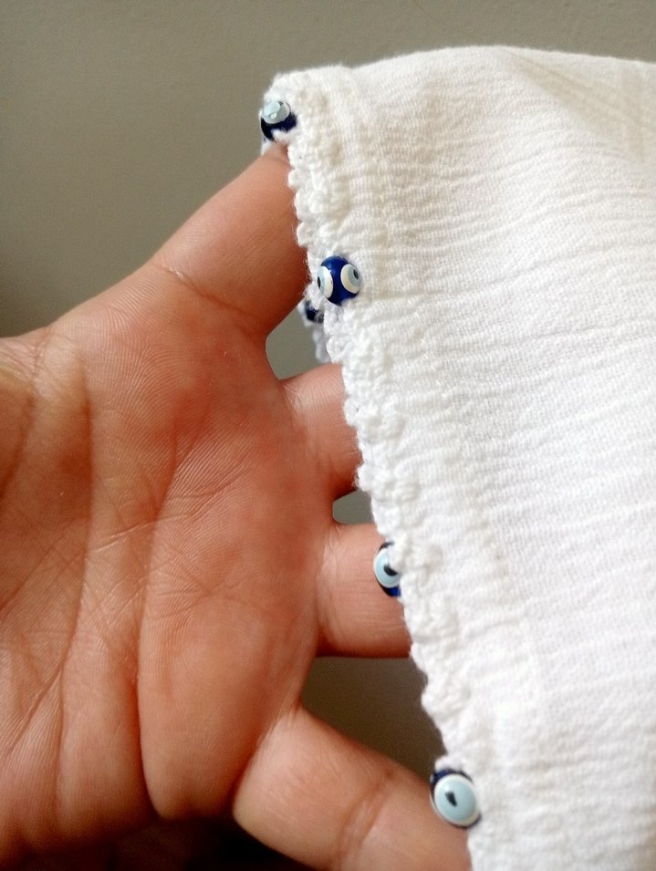 Beyaz Yakası el yapımı dantel Elbise - Görsel 3