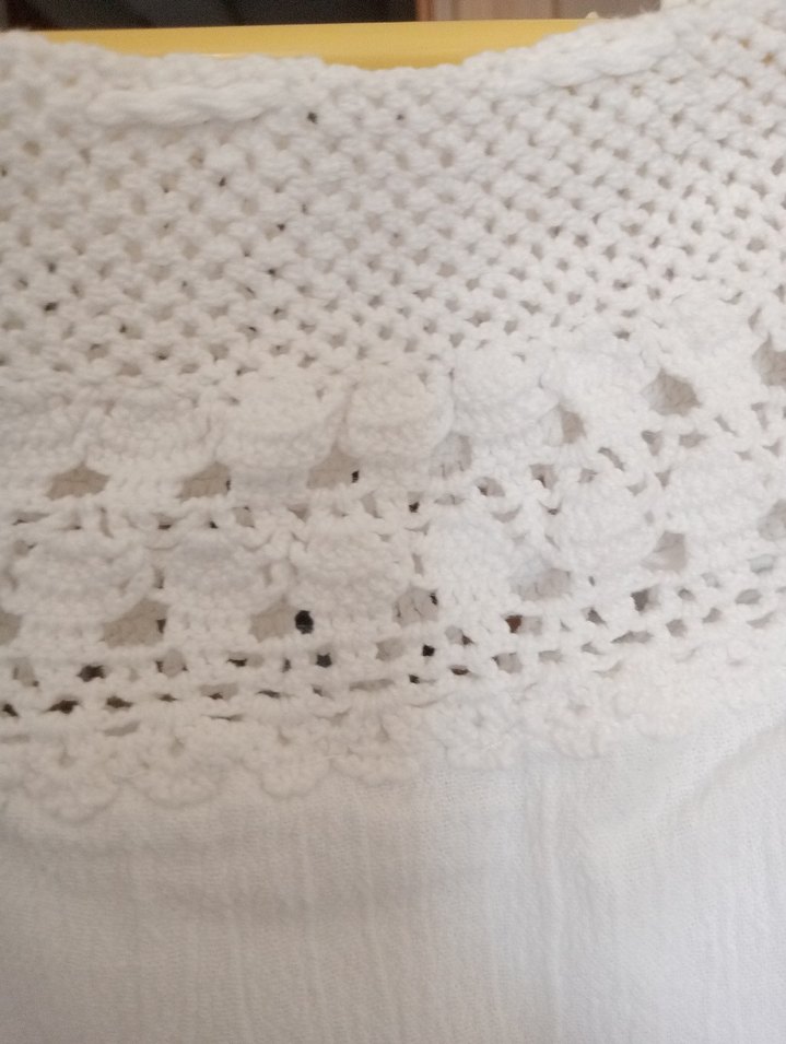 Beyaz Yakası el yapımı dantel Elbise - Görsel 5