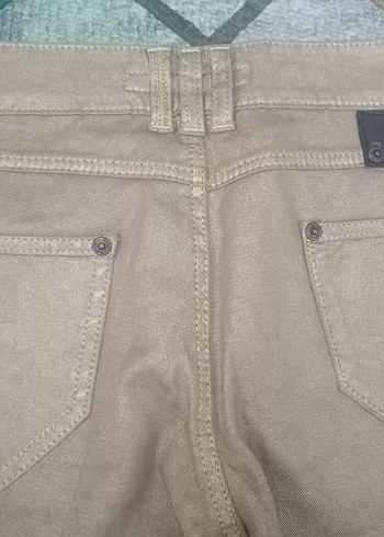 Gold Simli Şık Midi Kadın Kot Pantolon - Görsel 6